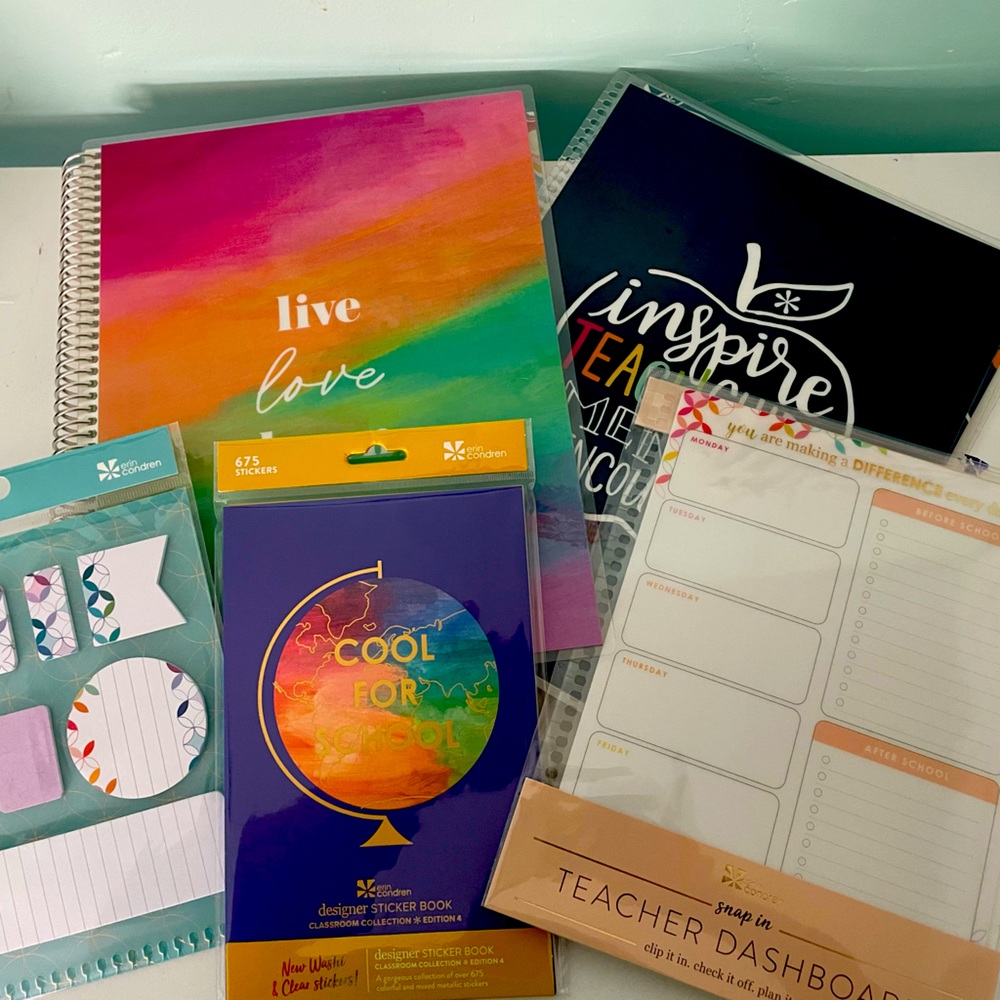 Erin Condren Teacher Records Book plus accessories